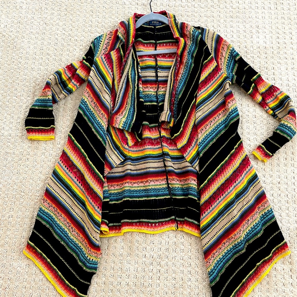 POLO Ralph Lauren striped wrap cardigan S/M